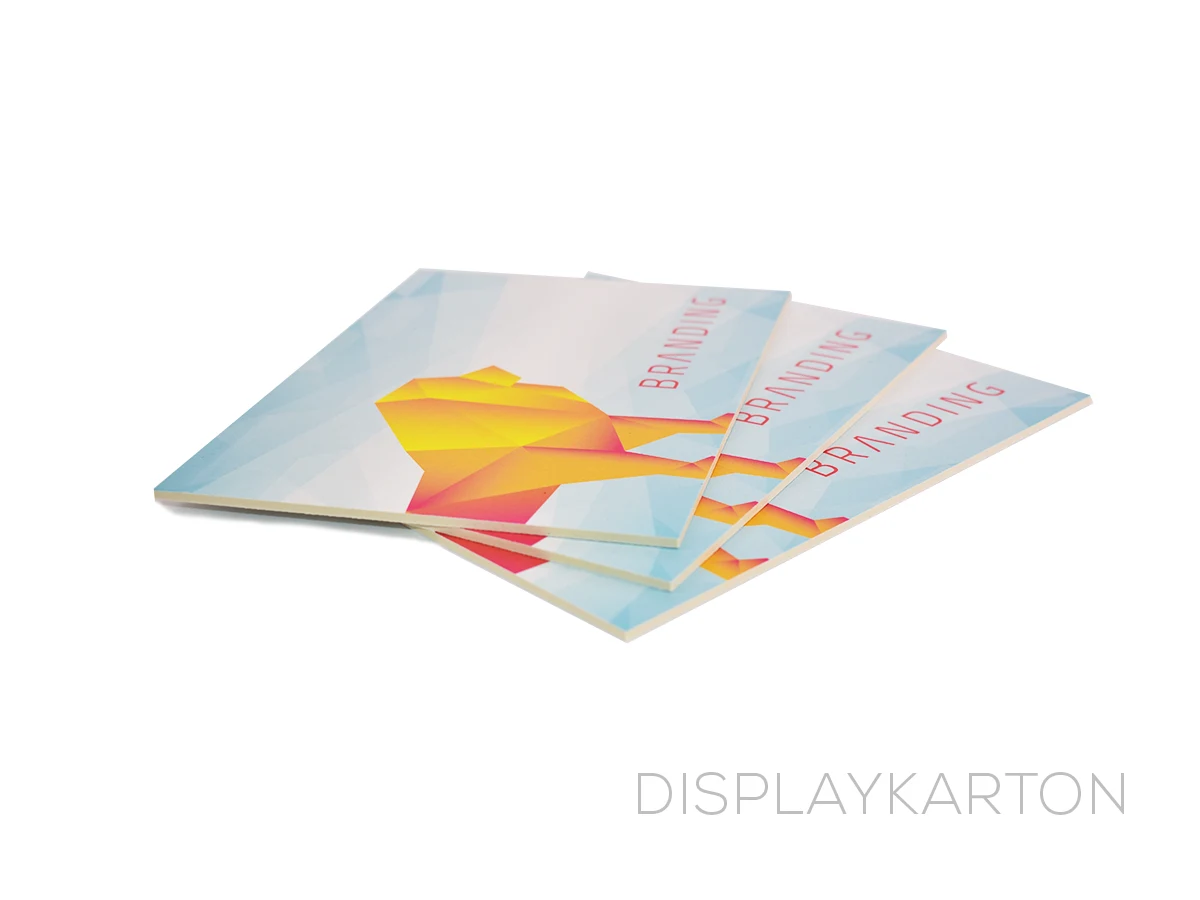 Displaykarton-Werbeschild von der Druckerei Wettin-Löbejün