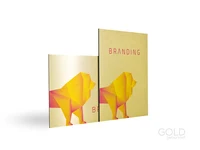 Gold-Werbeschild Aluminiumverbund - Anfrage Neuenhaus